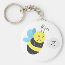 Sleepy Cartoon Bumblebee Key Chain