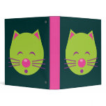 Sleepy Green Cat binders