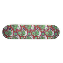 Sleepy Green Puppy Pattern Skate Board Deck