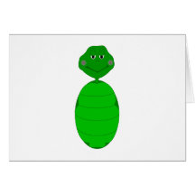 Sleepy Green Turtle Greeting Card