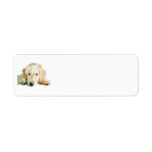 Sleepy Labradoodle Pup Custom Return Address Labels