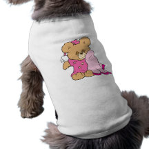 sleepy night night girl teddy bear design pet t shirt