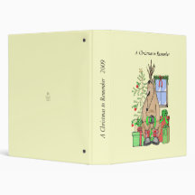Sleepy Reindeer 3 Ring Binder