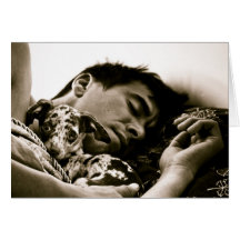 "Sleepy Sunday Splendour" by Christine Tetso Greeting Card