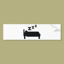 sleepyhead zzz sleeping bumper stickers