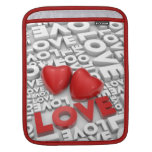 Sleeve with love word iPad sleeves