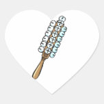 Sleigh Bells, stick kind, percussion instrument gr Heart Stickers