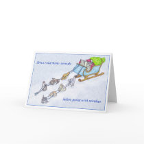 Sleigh Cats Cards