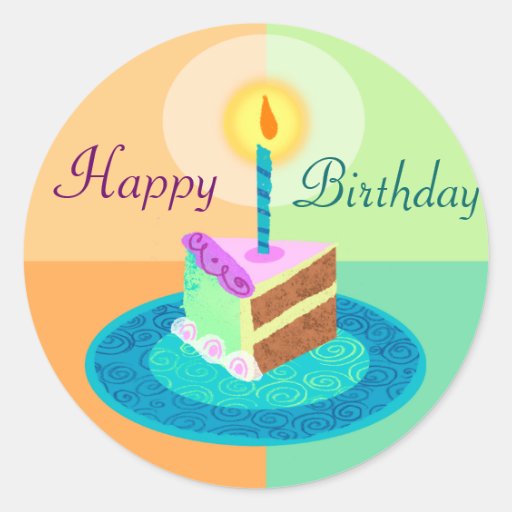 Slice of birthday Cake Sticker