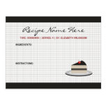 Slice of Cake Recipe Card Postcards