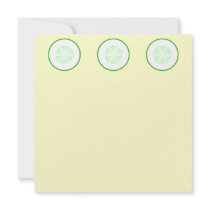 Slice of Cucumber. Green and White. Custom Invitations