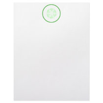 Slice of Cucumber. Green and White. Personalized Letterhead
