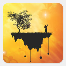 Slice of Earth Square Sticker