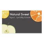 sliced fresh fruit baking bakery business cards business cards