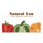 sliced fruit vegetable chef catering business ccar business cards