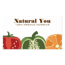 sliced fruit vegetable chef catering business ccar business cards