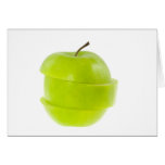 Sliced green apple card