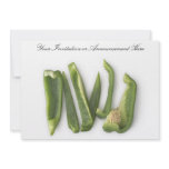 Sliced Green Bell Peppers Personalized Invitations