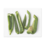 Sliced Green Bell Peppers Post Card
