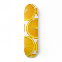 Sliced orange skate boards