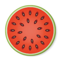 SLICED WATERMELON REFRIGERATOR MAGNETS