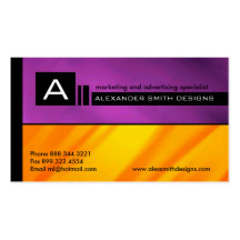 Slick Monogram Business Card