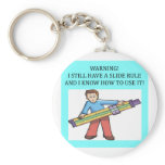 slide rule math humour keychains