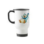 Sliding blue Bruce mugs