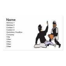 Sliding Into Home Plate Business Card Template
