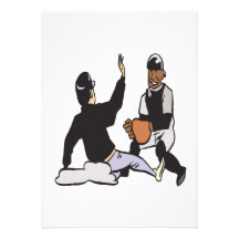 Sliding Into Home Plate Custom Invitations