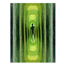Slim Green Walker Post Card