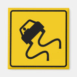 Slippery When Wet Highway Sign Fridge Magnets