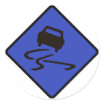Slippery When Wet Road Traffic sign Australia Car Stickers