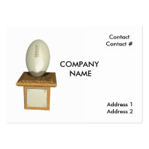 sliver football trophy business card template