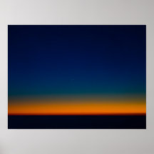 Sliver of the Moon in the Nightime Sky Poster
