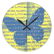Slogan Butterfly 12 Step Recovery Wall Clocks