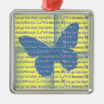 Slogan Butterfly Christmas Ornaments