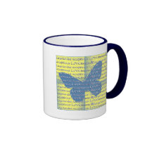 Slogan Butterfly Mug
