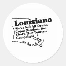 Slogan d'état de la Louisiane Autocollants Ronds