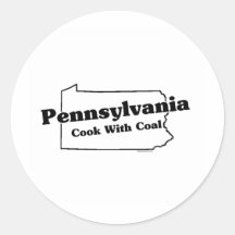Slogan d'état de la Pennsylvanie Adhésif Rond