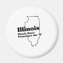 Slogan d'état de l'Illinois Aimants Pour Réfrigérateur