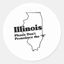 Slogan d'état de l'Illinois Autocollants Ronds