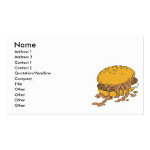 sloppy chili burger business card template