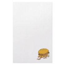 sloppy chili burger stationery paper