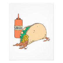 sloppy taco with salsa invitations