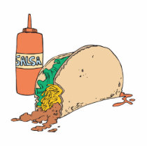 sloppy taco with salsa acrylic cut out