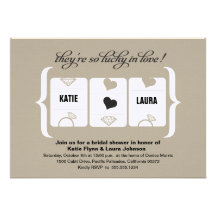 Slot Machine Bridal Shower Announcement