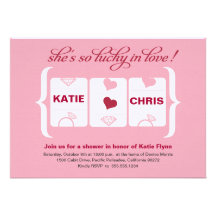 Slot Machine Bridal Shower Custom Invites