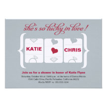 Slot Machine Bridal Shower Personalized Invitation