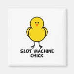 Slot Machine Chick Refrigerator Magnet